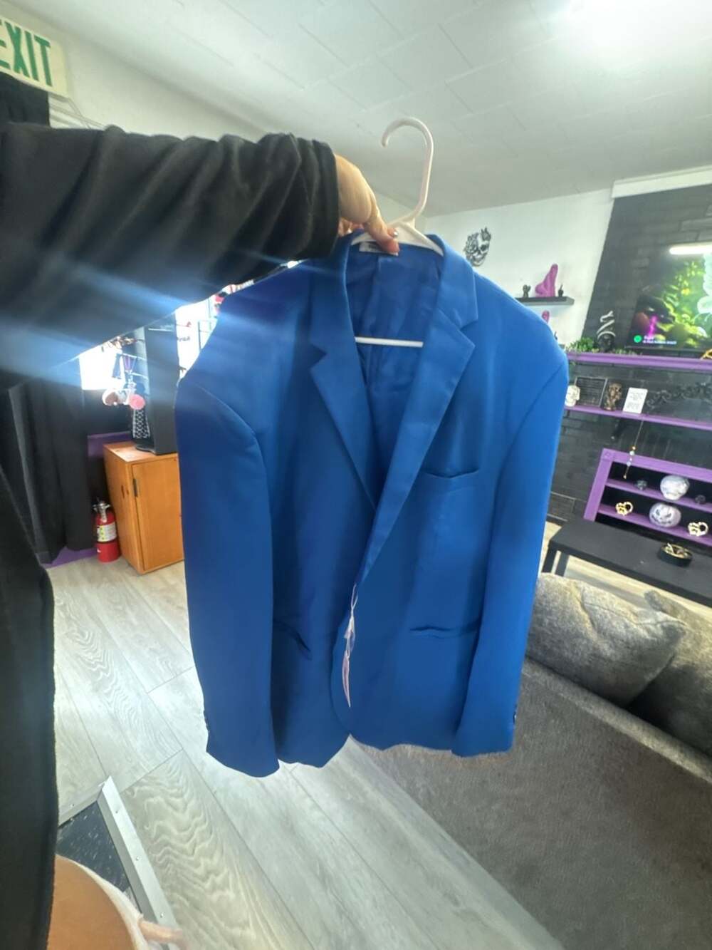 COOFANDY Men's Casual Blazer Slim Fit Suit Jacket Royal Blue